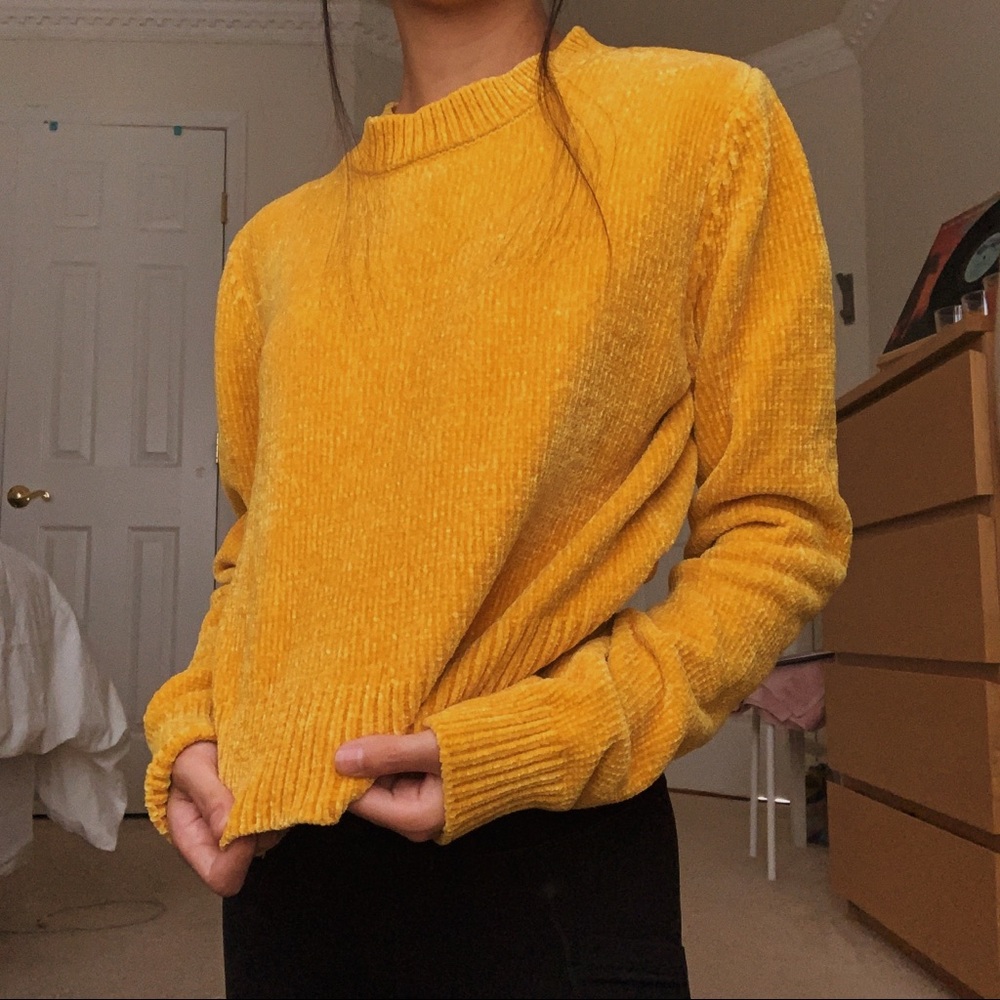 FOREVER 21 mustard yellow sweater NWOT - Picture 2 of 4